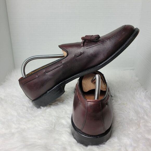 Allen Edmonds Grayson Loafers Men's Size. 10 Brown Leather Tassel Slip On Shoes - Picture 5 of 11